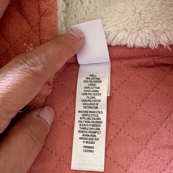 Beautiful Quilted Hooded Baby One Piece by Nordstrom Pink Desert Dottie - Picture 5 of 12